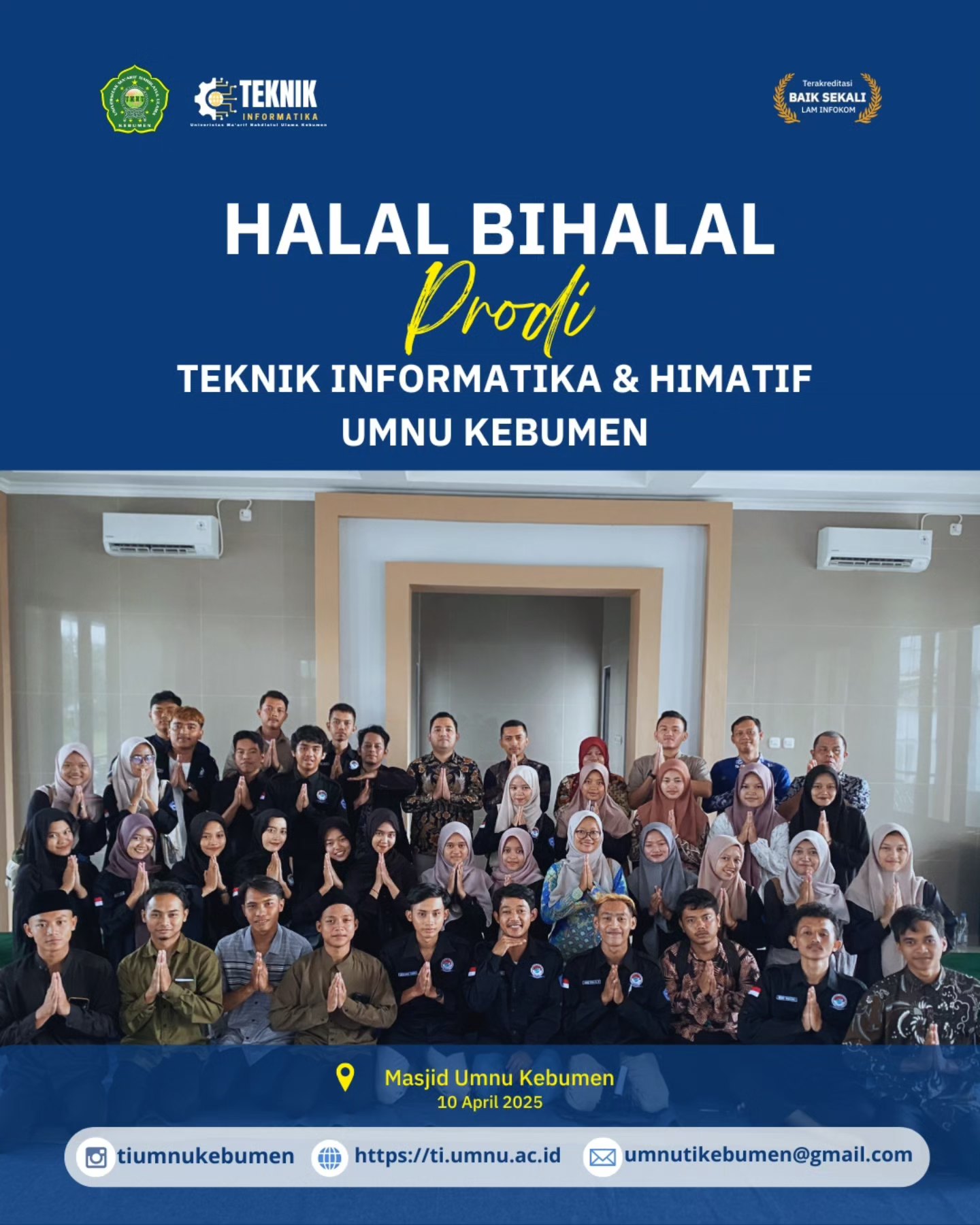 Dari Maaf Jadi Makin Akrab, Keluarga Besar TI UMNU Kebumen Hangatkan Silaturahmi